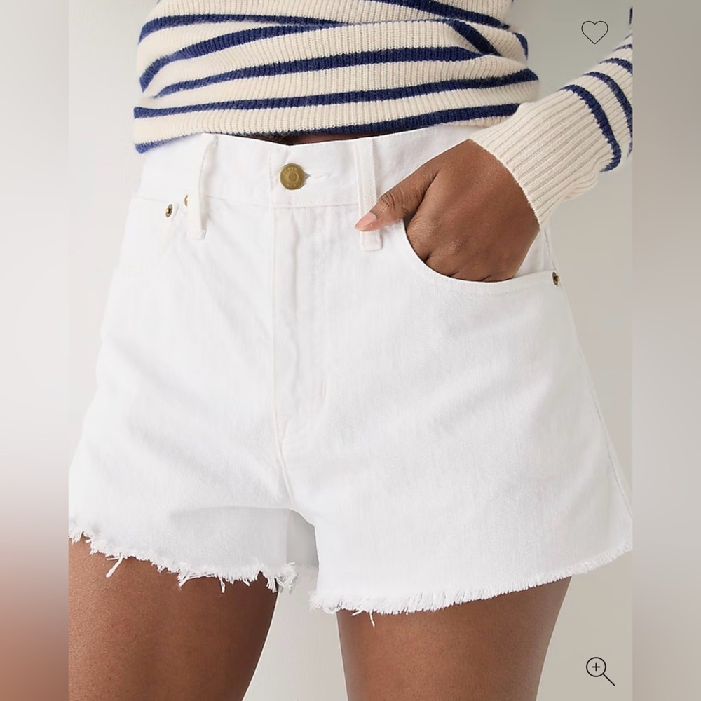 J.Crew Relaxed denim short in white wash